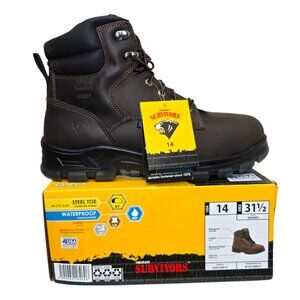 Herman Survivors Waterproof Leather Work Boot Mens Size 14 Smelt Metguard Shield